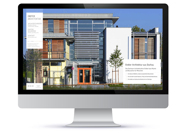 Website für das Architekturbüro Endter Dachau: Komplettservice mit Content-Strategie, Text und Webdesign,