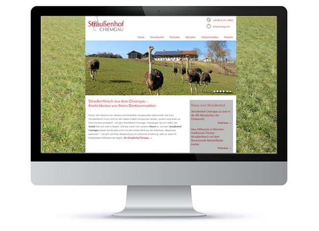 Straußenhof Chiemgau: Full-Service Webdesign und Content